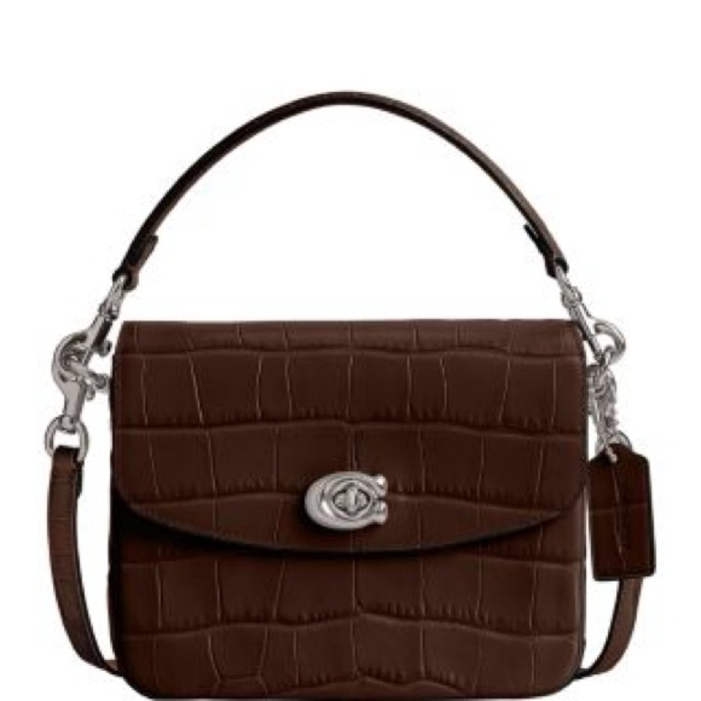 Coach Cassie 19 Croc Embossed Mini Bag